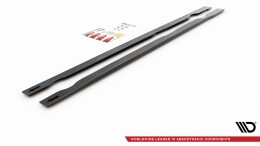 Seitenschweller Ansatz Cup Leisten passend für VW Golf 7 GTI TCR schwarz Hochglanz