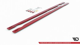 Seitenschweller Ansatz Cup Leisten passend für VW Golf 7 GTI TCR schwarz Hochglanz