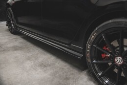 Seitenschweller Ansatz Cup Leisten passend für VW Golf 7 GTI TCR schwarz Hochglanz