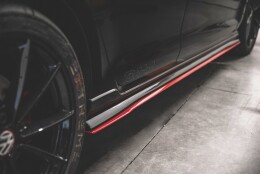 Seitenschweller Ansatz Cup Leisten passend für VW Golf 7 GTI TCR schwarz Hochglanz