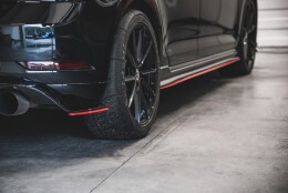 Heck Ansatz Flaps Diffusor passend für VW Golf 7 GTI TCR schwarz Hochglanz