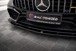 Cup Spoilerlippe Front Ansatz V.2 für Mercedes-AMG GT 63S 4 Door Coupe Aero X290 schwarz Hochglanz