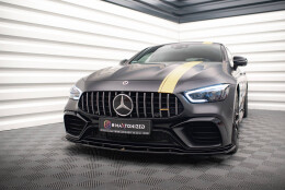 Street+ Spoilerlippe Front Ansatz V.2 passend für Mercedes-AMG GT 63S 4 Door Coupe Aero X290 schwarz Hochglanz