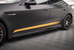 Seitenschweller Ansatz Cup Leisten passend für Mercedes-AMG GT 63S 4-Door Coupe schwarz Hochglanz