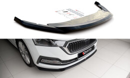 Cup Spoilerlippe Front Ansatz V.2 passend für Skoda Octavia Mk4 schwarz Hochglanz