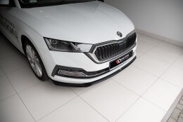 Cup Spoilerlippe Front Ansatz V.2 passend für Skoda Octavia Mk4 schwarz Hochglanz