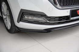 Cup Spoilerlippe Front Ansatz V.2 passend für Skoda Octavia Mk4 schwarz Hochglanz