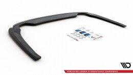 Mittlerer Cup Diffusor Heck Ansatz passend für Skoda Octavia Mk4 schwarz Hochglanz