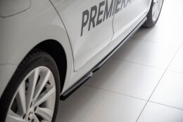 Seitenschweller Ansatz Cup Leisten V.2 passend für Skoda Octavia Mk4 schwarz Hochglanz