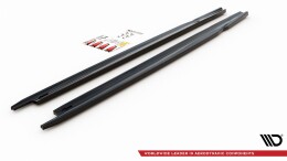 Seitenschweller Ansatz Cup Leisten V.2 passend für Skoda Octavia Mk4 schwarz Hochglanz