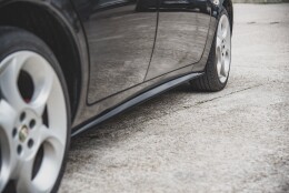 Seitenschweller Ansatz Cup Leisten passend für Alfa Romeo 156 Facelift schwarz Hochglanz