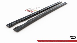 Seitenschweller Ansatz Cup Leisten passend für Alfa Romeo 156 Facelift schwarz Hochglanz