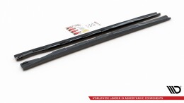 Seitenschweller Ansatz Cup Leisten passend für Alfa Romeo 156 Facelift schwarz Hochglanz