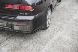 Heck Ansatz Flaps Diffusor passend für Alfa Romeo 156 SW Facelift schwarz Hochglanz