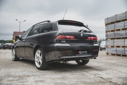 Heck Ansatz Flaps Diffusor passend für Alfa Romeo 156 SW Facelift schwarz Hochglanz