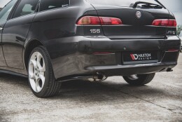 Heck Ansatz Flaps Diffusor passend für Alfa Romeo 156 SW Facelift schwarz Hochglanz