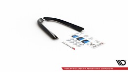 Heck Ansatz Flaps Diffusor passend für Alfa Romeo 156 SW Facelift schwarz Hochglanz
