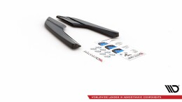 Heck Ansatz Flaps Diffusor V.2 passend für Audi S3 Limousine 8V Facelift schwarz Hochglanz