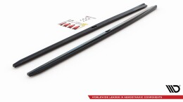 Seitenschweller Ansatz Cup Leisten V.2 passend für Audi S3 / A3 S-Line Limousine 8V Facelift schwarz Hochglanz