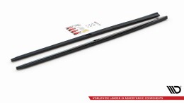 Seitenschweller Ansatz Cup Leisten V.2 passend für Audi S3 / A3 S-Line Limousine 8V Facelift schwarz Hochglanz