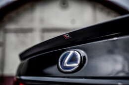 Heck Spoiler Aufsatz Abrisskante für Lexus LS Mk4 FL schwarz Hochglanz