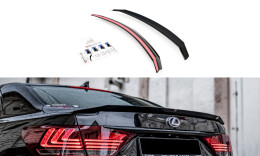 Heck Spoiler Aufsatz Abrisskante passend für Lexus LS Mk4 Facelift schwarz Hochglanz
