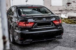 Heck Spoiler Aufsatz Abrisskante passend für Lexus LS Mk4 Facelift schwarz Hochglanz