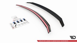 Heck Spoiler Aufsatz Abrisskante passend für Lexus LS Mk4 Facelift schwarz Hochglanz