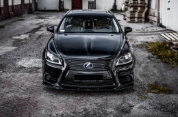 Cup Spoilerlippe Front Ansatz für Lexus LS Mk4 FL schwarz Hochglanz