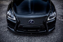 Cup Spoilerlippe Front Ansatz für Lexus LS Mk4 FL schwarz Hochglanz