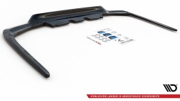 Mittlerer Cup Diffusor Heck Ansatz passend für Lexus LS Mk4 Facelift schwarz Hochglanz