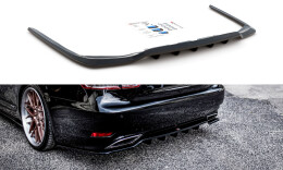 Mittlerer Cup Diffusor Heck Ansatz DTM Look passend für Lexus LS Mk4 Facelift schwarz Hochglanz