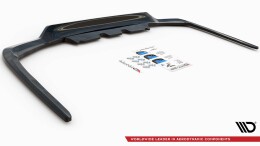 Mittlerer Cup Diffusor Heck Ansatz DTM Look passend für Lexus LS Mk4 Facelift schwarz Hochglanz