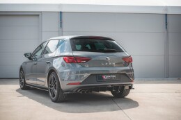 Heck Ansatz Diffusor für SEAT Leon Mk3 FR Facelift schwarz Hochglanz