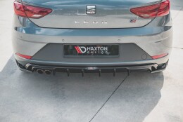 Heck Ansatz Diffusor passend für SEAT Leon Mk3 FR Facelift schwarz Hochglanz