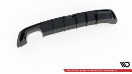 Heck Ansatz Diffusor passend für SEAT Leon Mk3 FR Facelift schwarz Hochglanz