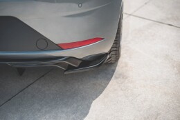 Heck Ansatz Flaps Diffusor passend für SEAT Leon Mk3 FR Facelift schwarz Hochglanz