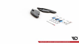 Heck Ansatz Flaps Diffusor passend für SEAT Leon Mk3 FR Facelift schwarz Hochglanz