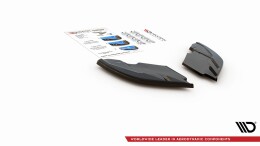 Heck Ansatz Flaps Diffusor passend für SEAT Leon Mk3 FR Facelift schwarz Hochglanz