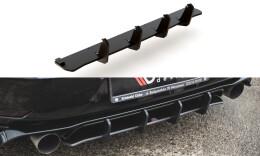 Street Pro Heckschürze Heck Ansatz Diffusor passend für VW Golf 7 GTI TCR SCHWARZ