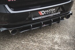 Street Pro Heckschürze Heck Ansatz Diffusor passend für VW Golf 7 GTI TCR SCHWARZ