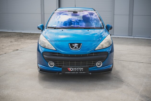 Cup Spoilerlippe Front Ansatz passend für Peugeot 207 Sport schwarz Hochglanz