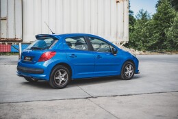 Seitenschweller Ansatz Cup Leisten passend für Peugeot 207 Sport schwarz Hochglanz