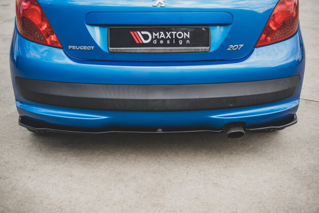 Heck Ansatz Flaps Diffusor passend für Peugeot 207 Sport schwarz Hochglanz