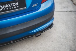 Heck Ansatz Flaps Diffusor passend für Peugeot 207 Sport schwarz Hochglanz