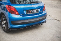 Heck Ansatz Flaps Diffusor passend für Peugeot 207 Sport schwarz Hochglanz