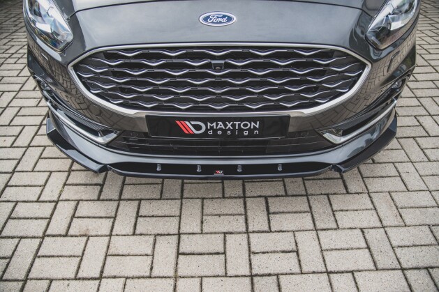 Cup Spoilerlippe Front Ansatz für Ford S-Max Mk2 FL schwarz Hochglanz