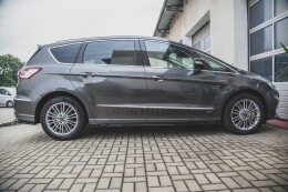 Seitenschweller Ansatz Cup Leisten für Ford S-Max Mk2 FL schwarz Hochglanz