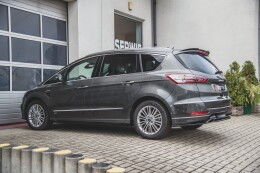 Seitenschweller Ansatz Cup Leisten für Ford S-Max Mk2 FL schwarz Hochglanz