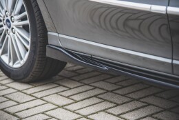 Seitenschweller Ansatz Cup Leisten passend für Ford S-Max Mk2 Facelift schwarz Hochglanz